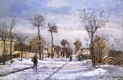 Camille Pissarro Lu Xian floating snow road France oil painting artist